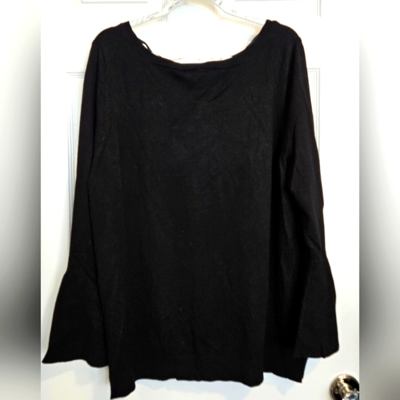 Lane Bryant, black, lightweight, bell sleeve, sweater. Size 18/20. - Picture 2 of 8